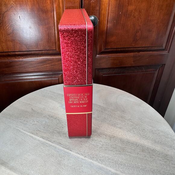 Glitz & Glam 11-Piece Full Face Brush Set Red Rhinestone Handles + Sponges NEW - Picture 8 of 16